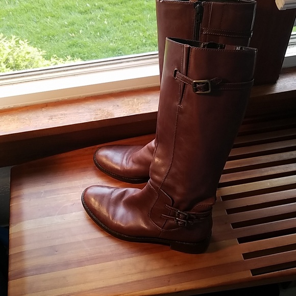Ecco brown leather riding boots - Picture 3 of 8